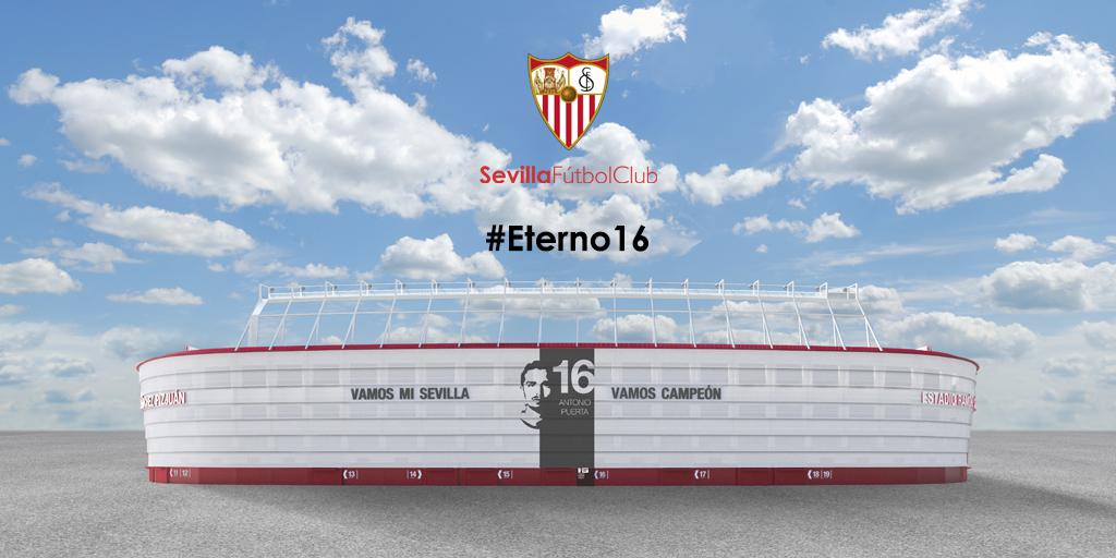SevillaFC's tweet photo. Con nosotros siempre #AntonioPuerta #Eterno16 http://t.co/mjRpVQaIHI http://t.co/wL89WnKUqX