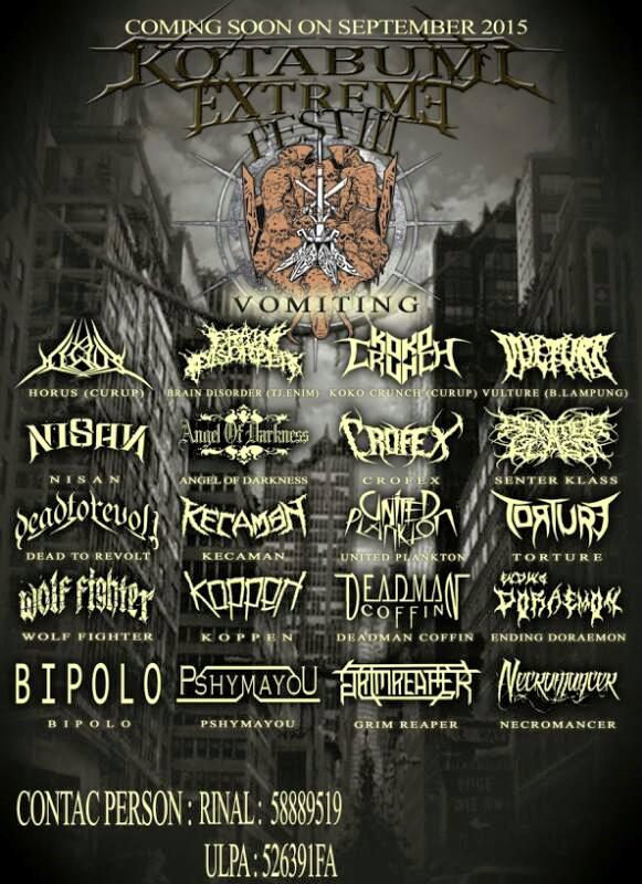 <a href="/kotabumiextrem/">kotabumiextrememusic</a> Extreme Fest 3, On september 2015
wanted 1 band !!! , close regist agust 2015