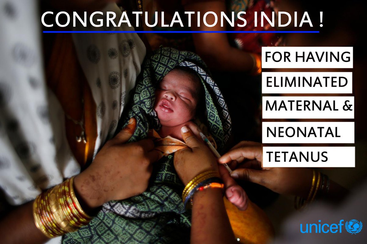 UNICEF India (@unicefindia) on Twitter photo Congratulations India for ending maternal & newborn tetanus! Achievement will save many lives <a href="/EliminateMNT/">TheEliminateProject</a> #elimin8 Congratulations India for ending maternal & newborn tetanus! Achievement will save many lives <a href="/EliminateMNT/">TheEliminateProject</a> #elimin8