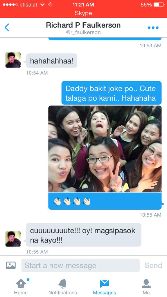 aldub_uae's tweet photo. Cute talaga kami daddy bae,, Hahahaha thanks sa convo #sorryforposting po..#ALDUBGettingCLOSER http://t.co/JXRK3LWOQn