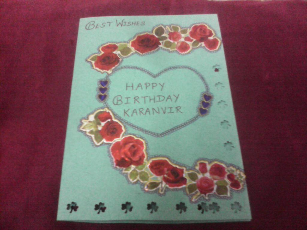 priyajain122's tweet photo. #HappyBirthdayKaranvirBohra
@RealKVB @bombaysunshine i made dis card fr u hope u lyk it may all ur dreams cm true ♥ http://t.co/TpdrQFEd0P