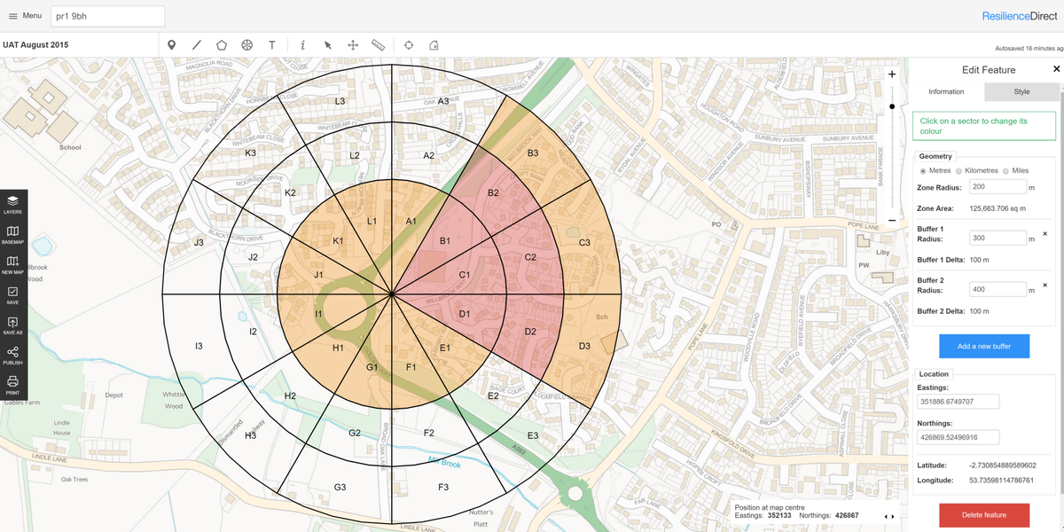RD_Gov's tweet photo. Here it is....click each sector to change shelter/evac/clear. Goes live 9th Sept #ResilienceDirect #Extendability http://t.co/0rFWlsPgrf