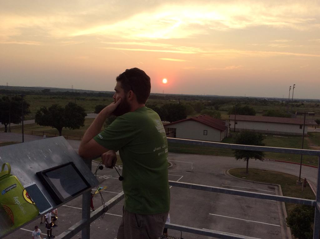 ManorColorGuard's tweet image. Mr. Cohen running Marching rehearsal from the tower. #manorstrong #ManorISD #journeyoflight#