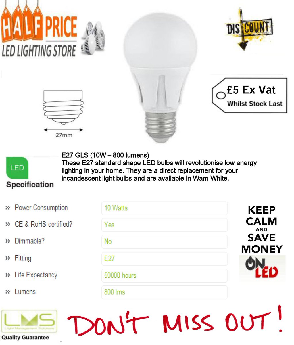 HalfpriceLED's tweet image. DON'T MISS OUT ON THIS FABULOUS DEAL!! #LED #ledlighting #loveLED #moneysaver #technology #specialprice #LMS