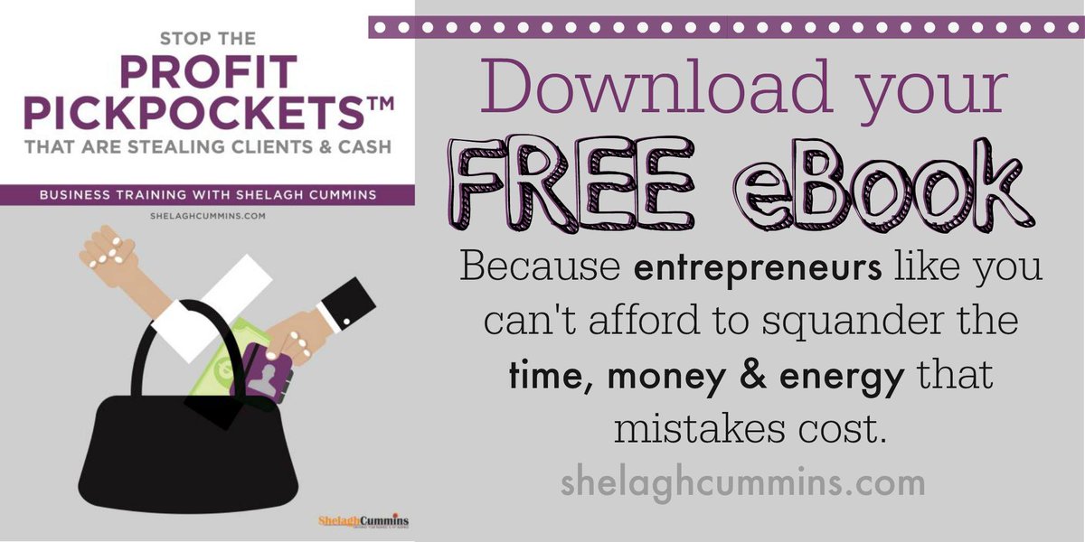 shelaghcummins's tweet image. Free e-book download: Who Is Stealing Your Cash &amp;amp; Clients? bit.ly/ProfitPickpock… via @ShelaghCummins #GrowYourBiz