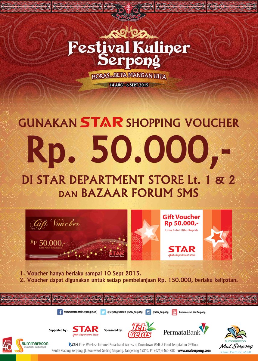 Jangan bilang suka kuliner kalau belum datang ke Festival kuliner serpong <a href="/serpongfoodfest/">Fest Kuliner Serpong</a> <a href="/SMS_Serpong/">SummareconMallSerpong</a>