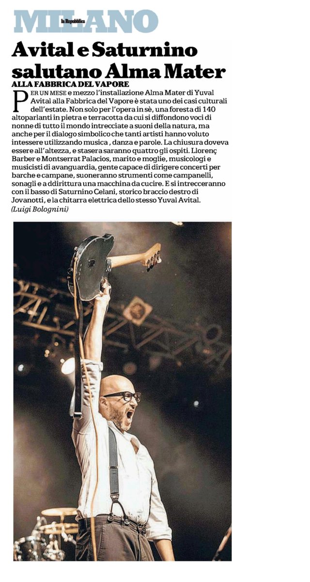 E voi, venite a salutare la vostra ALMA MATER con noi? Stasera, ore 21! <a href="/ExpoinCitta/">Expo in Città</a> <a href="/Spotlime/">Spotlime</a> <a href="/Saturnino69/">Saturnino Celani</a>