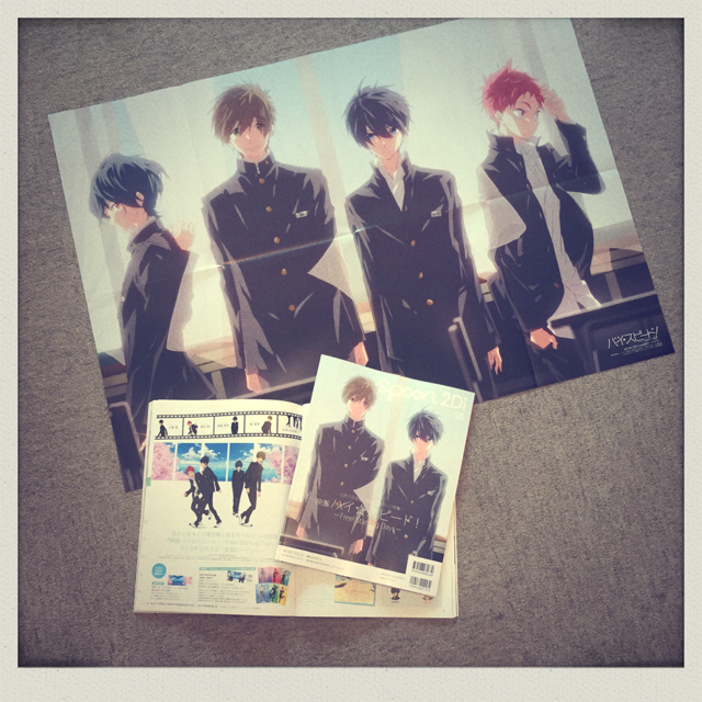 spoon_B's tweet photo. 【8/31 spoon.2Di vol.5】Wカバー『映画 ハイ☆スピード！』特集はキャラクター紹介を始めＴＶアニメ『Free！』シリーズの振り返りなど10ｐ特集。付録は特大Ａ１ポスター！　http://t.co/EY0nmeat1I http://t.co/1zd2nbIjXO