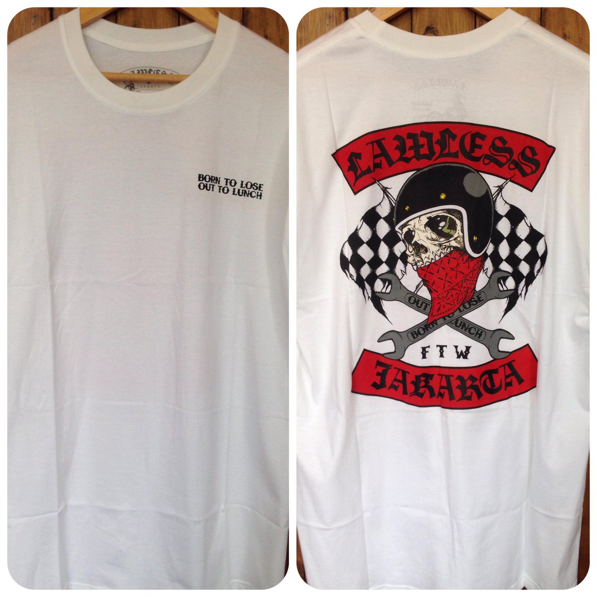 Ts Lawless - Roadskull White | S M L XL | IDR 145.000 | More info &amp; order : 088210062199 |