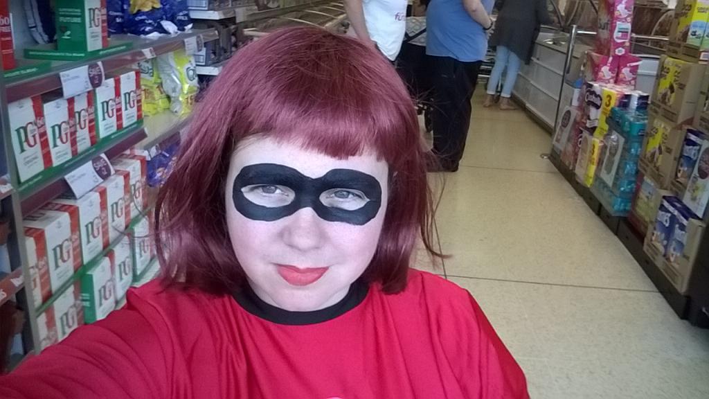 Last day @IcelandFoods Spalding so thought I'd join in & dress up too. #IcelandFoodsCharitableFoundation #Elastigirl