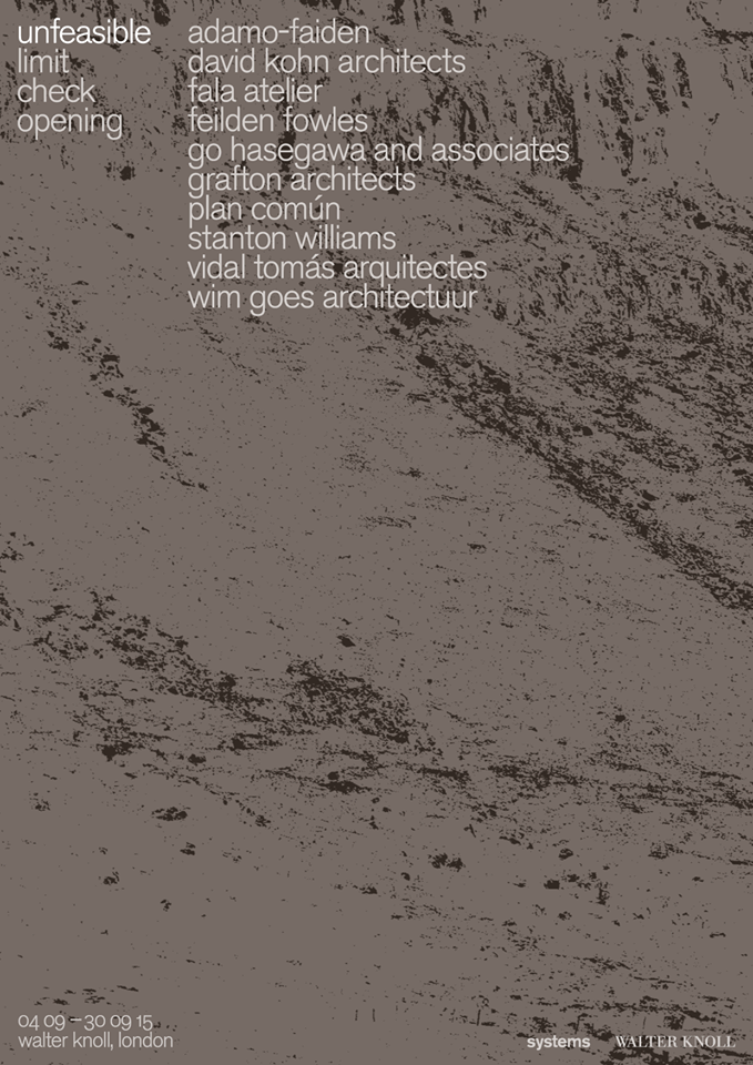 PLAN_COMUN_'s tweet image. Plan Común will take part of 'Unfeasible' exhibition at Walter Knoll in London. + info via @systems_prj