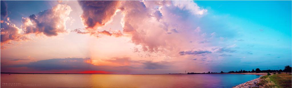 Beautiful #sunset over lake Hefner #okwx #Oklahoma