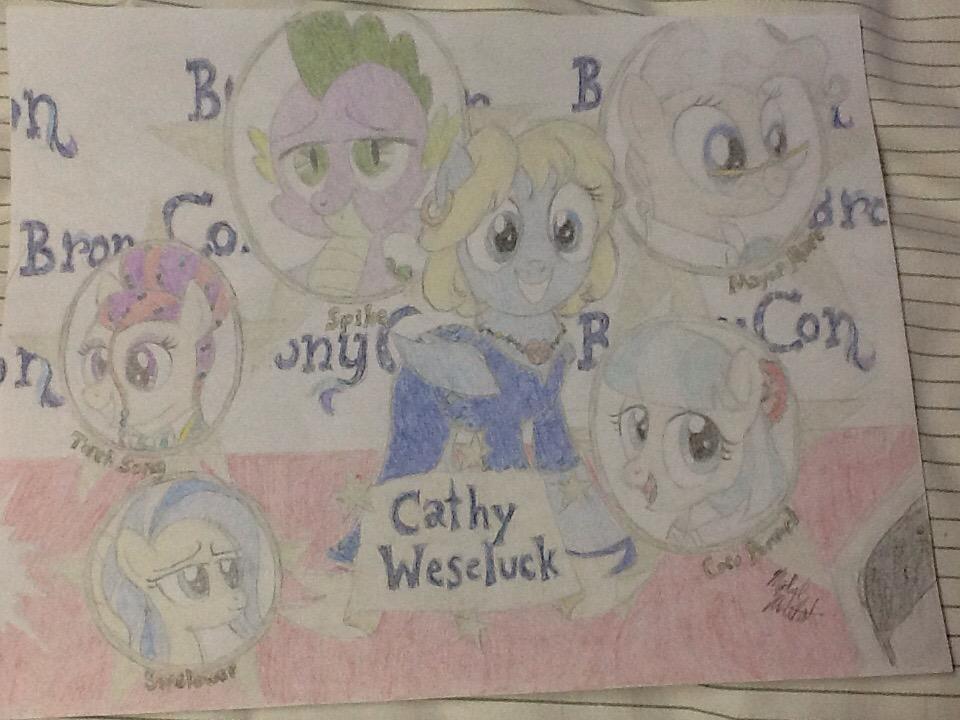 Malates1Michael's tweet photo. Here's one of my #BronyCon2015 drawings featuring @CathyWeseluck http://t.co/R5bhF0xocm