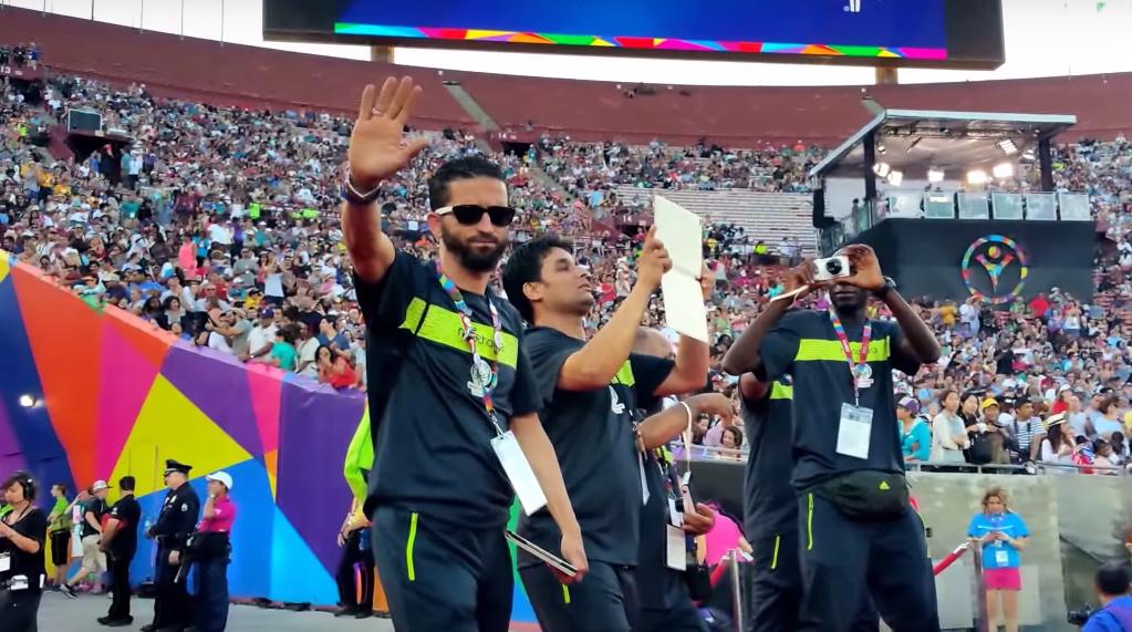 #SOLibya Team in #LA2015 25july opening ceremony Special Olympic summer game
source pix lakidstv.com