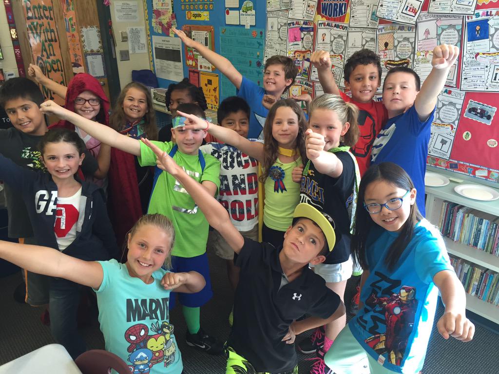 Superheroes sending positive vibes in room 20 today!!