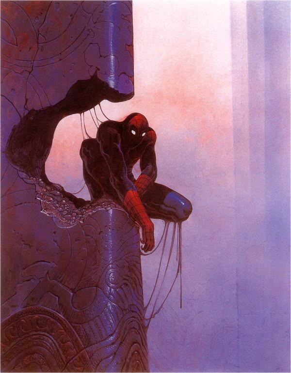 erdna11's tweet image. #Moebius drawing Spider-Man via @Devi_Fede