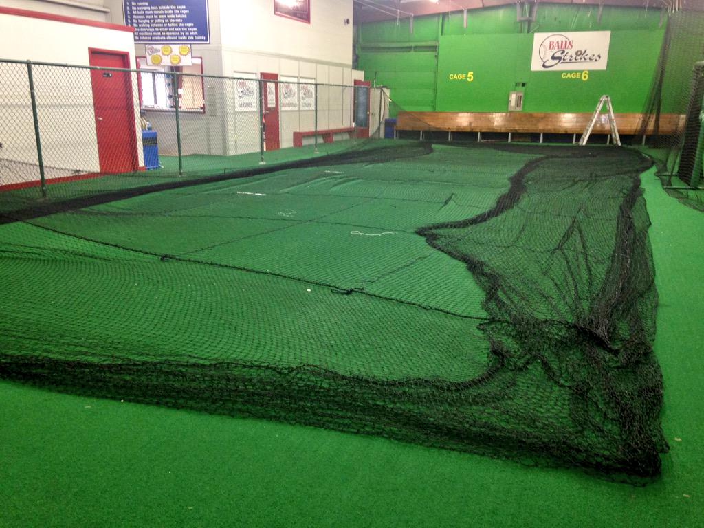 BnSBallwin's tweet photo. New nets, new lights, new training season. #BnS thanks @ProMounds ! http://t.co/QCNdCZaOd1