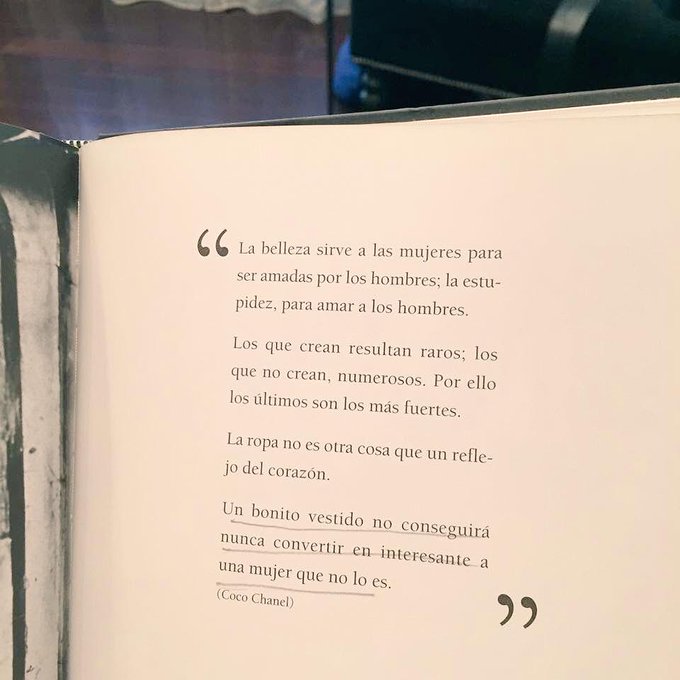 Coco Chanel tenia las ideas claras http://t.co/IRD3Ui6FYg