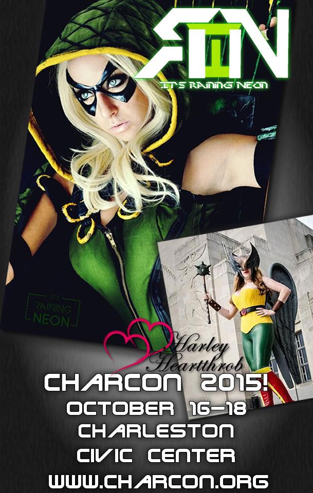 CharCon_WV's tweet image. #cosplay @CharCon_WV 2015 is going to be AMAZING! With @ItsRainingNeon and Harley Heartthrob!