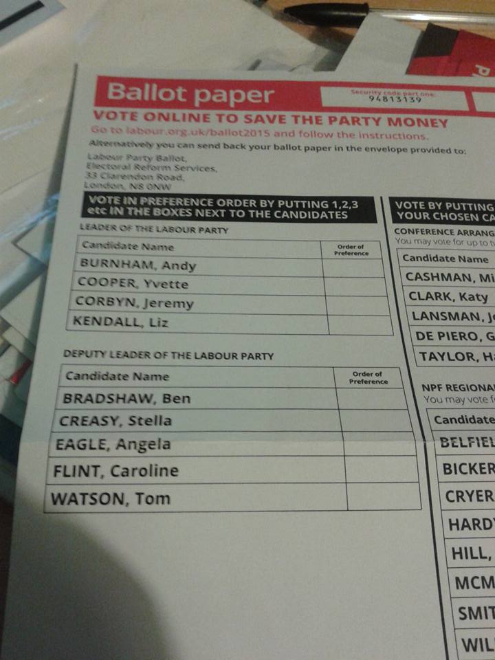 DannyWalker15's tweet image. @crabbers86 How's it going?Have you voted yet in Labour election - backing Watson for Deputy but undecided on leader.