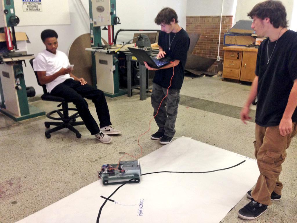 msheathermccall's tweet image. Working on an AGV that will follow a black line. #programming #ROBOTC #VEX #PLTW