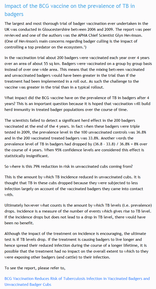 bovinetb's tweet photo. Impact of vaccinating 200 badgers each year in Gloucestershire between 2006 and 2009 against bovine TB. #tbfree http://t.co/i6r2zATA1B