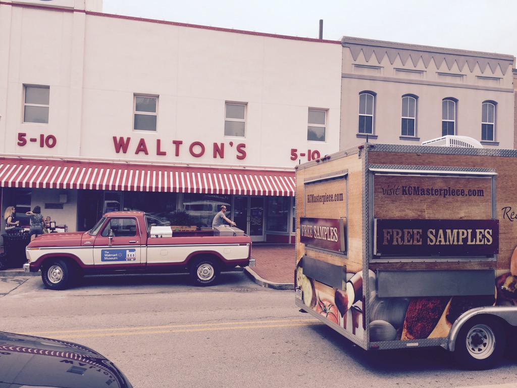 The Cue Crew went by to see where it all started at the Walmart Museum. FREE BBQ at 1819 S 8th, Rogers Ark today.