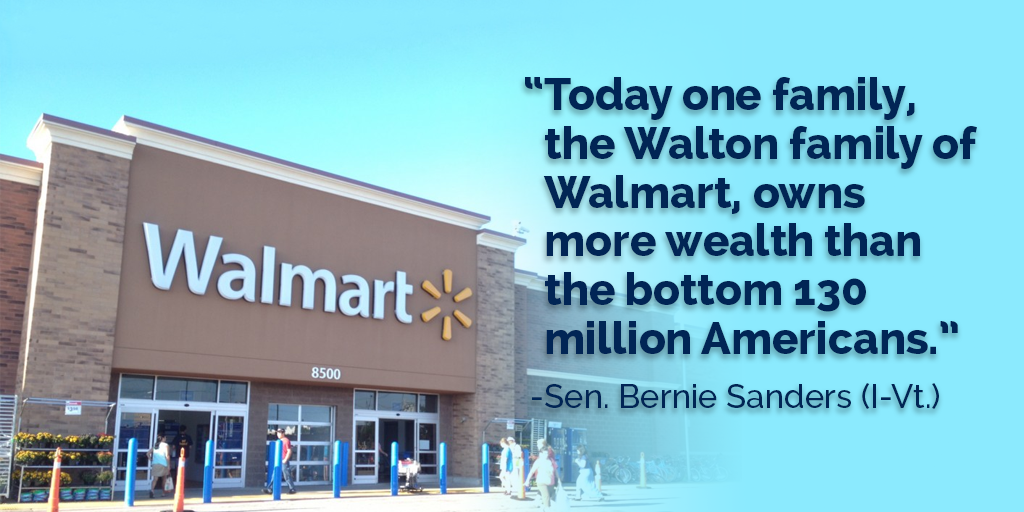 Bernie Sanders on Twitter "Today, one family, the Walton family of
