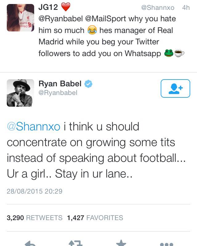 Ryan Babel has no chill