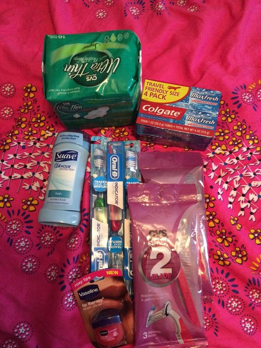 Care package for the shelter.tried to add anything to help them feel more comfy and human #giveback http://t<a href="/tag/giveback"class="tags"><span>#giveback</span></a>