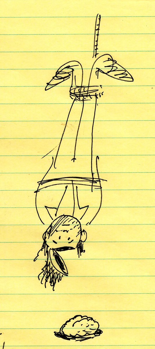 One last Hannibal# season 3 doodle...if H had cut W's skull too much...and THEN Mason strung him upside down...