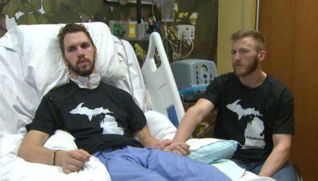 WOODTV's tweet photo. Brothers paralyzed in separate accidents share story of what it means to be #ChaffStrong: http://t.co/NslHwKKl92 http://t.co/qeknOo0oRh