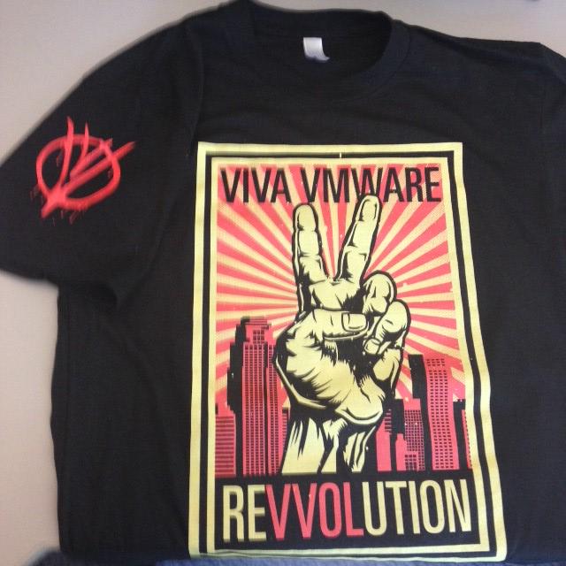 PunchingClouds's tweet photo. Our gift to the community "The Revvolution won't be denied" #VVols
they are limited editions. #VMwareSDS http://t.co/RPKkJKnzAB