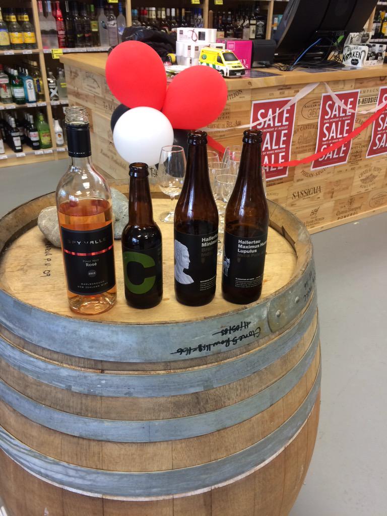 Tasting at the new GGs store today <a href="/GlengarryWine/">Glengarry Wine</a> <a href="/spyvalleywine/">Spy Valley</a> <a href="/HallertauBeer/">Hallertau Beer</a> <a href="/redwhitecellar/">red+white cellar</a>