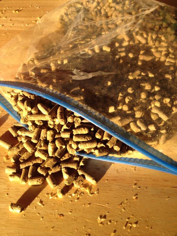 cardinalpine's tweet image. 1st run of Centennials hop pellets today. Hammer mill &amp;amp; pelletizing our hops production process. #NCbeer #ncgrown