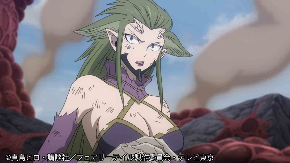 Tvアニメ Fairy Tail 公式 こちらは 九鬼門のキョウカ アレグリア によって 敵であるフェアリーテイル の面々はほぼ戦闘不能なはずですが 何やら緊張感が漂っている様子 フェアリーテイル Http T Co Toe3e6fut4