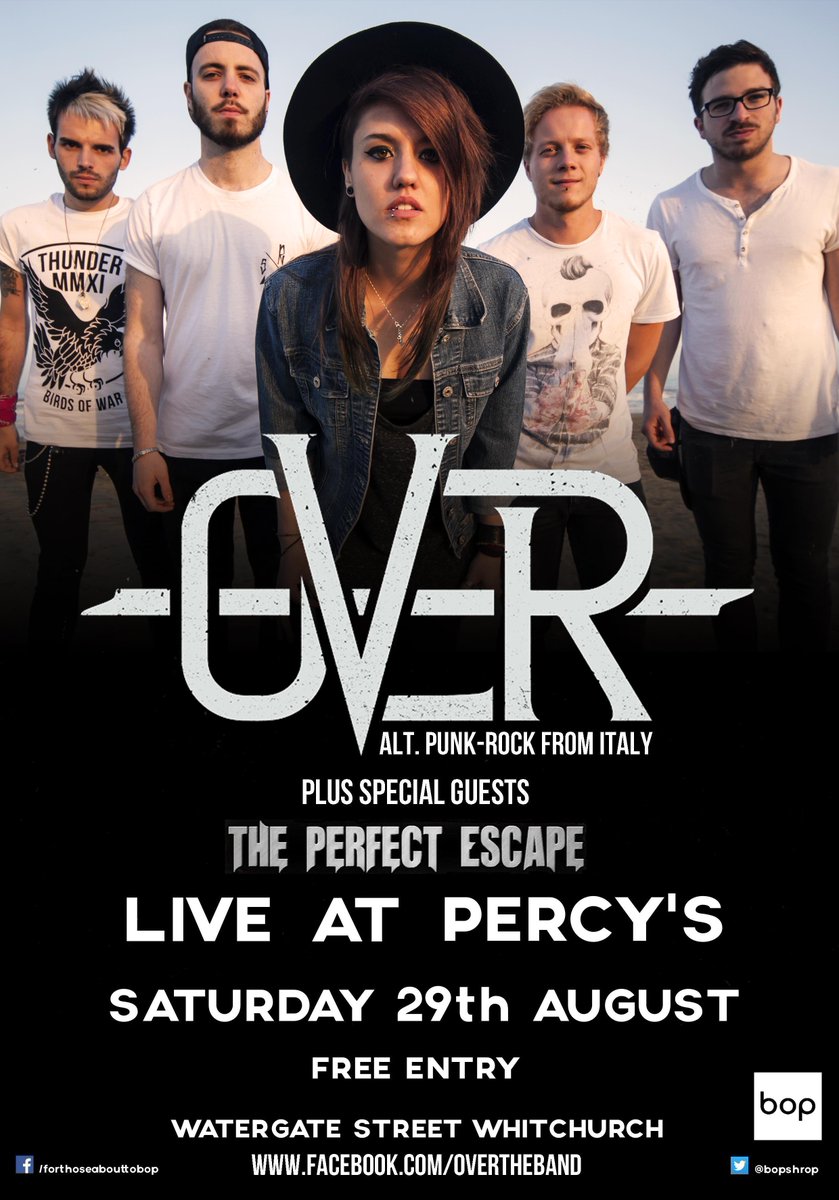 Bop (@bopshrop) on Twitter photo THANK YOU @JedIsDeadMusic !
TONIGHT
@overtheband and <a href="/TP_Escape/">ThePerfectEscapeBand</a> LIVE at @PercysCoffee
#livemusic #free #finale THANK YOU @JedIsDeadMusic !
TONIGHT
@overtheband and <a href="/TP_Escape/">ThePerfectEscapeBand</a> LIVE at @PercysCoffee
#livemusic #free #finale