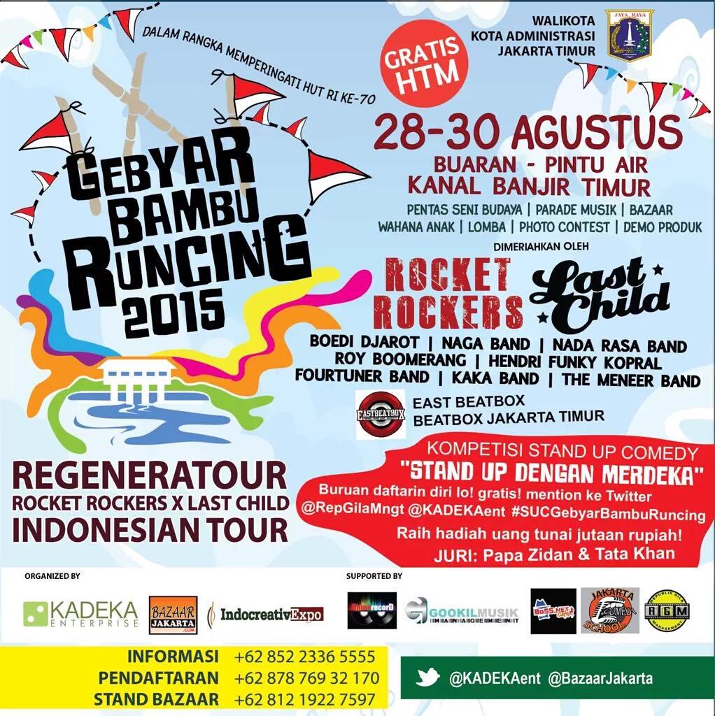 Coba berapa orang yg bakal dateng ke Acara Keren ini? RT!
GS: <a href="/rocket_rockers/">Rocket Rockers</a> X <a href="/myLASTCHILD/">LAST CHILD</a>
FREE Entry!