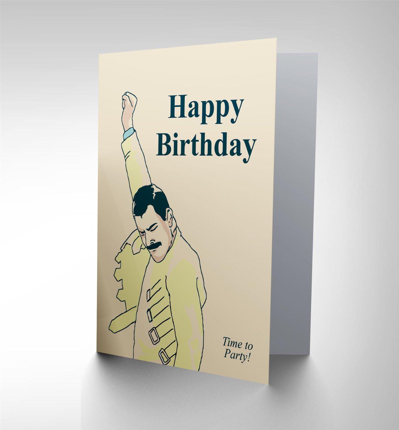 HAPPY BIRTHDAY FREDDIE MERCURY FUN AGREETINGS CARD GIFT:  