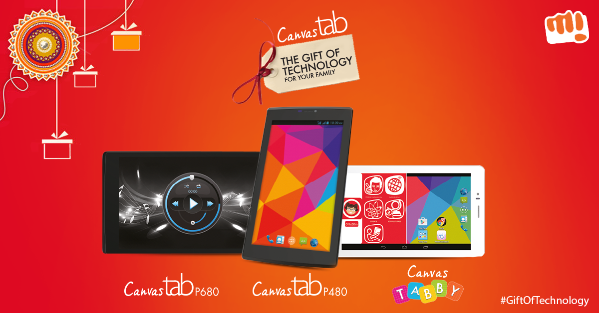 Micromax__India's tweet photo. Delight your loved ones with #GiftOfTechnology. #MicromaxCanvasTabs, nothing like anything! http://t.co/aB7NGGH9Nb http://t.co/9KaudCrOoK