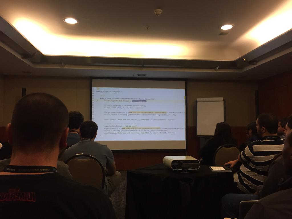 JohnCalistro's tweet image. Workshop de test #Android @ #AndroidDevConf ótima novidade para este ano @iMasters workshops estão sendo ótimos