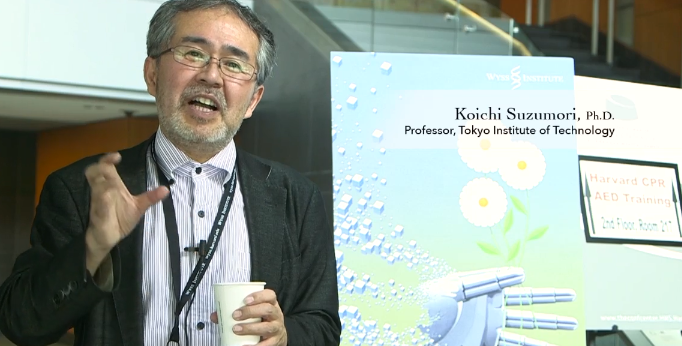 wyssinstitute's tweet image. &quot;#Biorobots is a new discipline, connecting living creatures and #robots&quot;, Koichi Suzumori, bit.ly/1EX5WMA