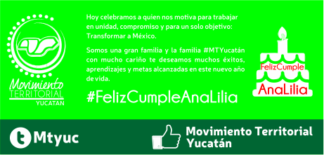 MTyuc's tweet photo. Muchas felicidades a nuestra lider @AnaLiliaHerrera su excelente trabajo inspira y enorgullece #FelizCumpleAnaLilia http://t.co/T8XxEQVA1c