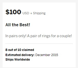 The $100 love welfare only two places, you can't wait``
indiegogo.com/projects/rilov…