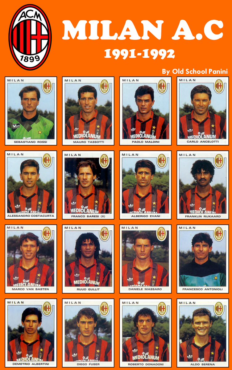 90s Football On Twitter Ac Milan 1991 92 What A Squad Http T Co Cj1mmgw5e1