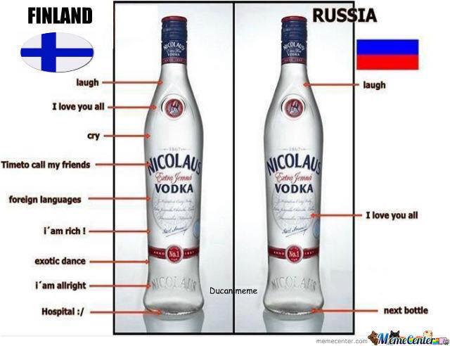 Janne Rintala on Twitter: "Vodka...😂 Finland vs. Russia ...