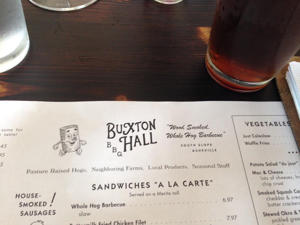 Mom and pop <a href="/figavl/">FIG Bistro</a> checking out chef moss's new digs <a href="/buxtonhall/">Buxton Hall Barbecue</a> #avleat #avlbeer #bbq