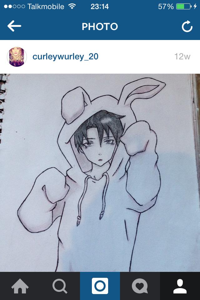  happy birthday! My sister drew this picture. PLeas don\t kill Levi!  