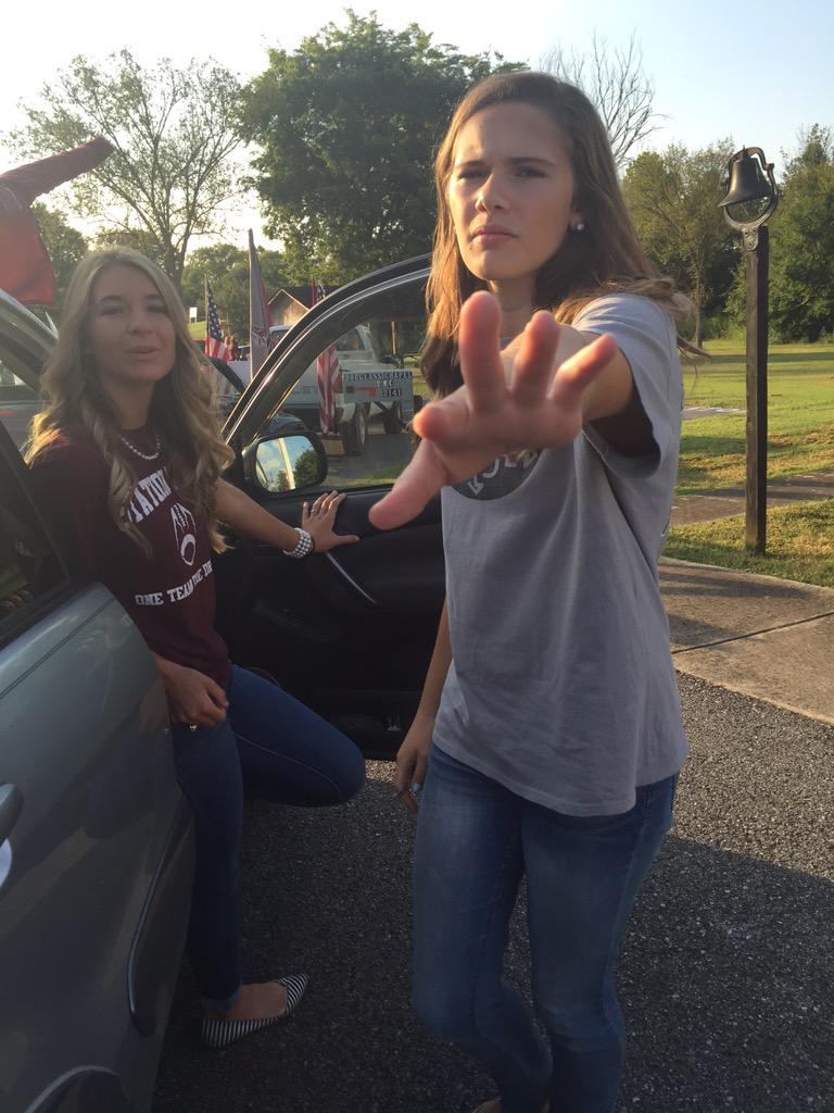 KenziHarris's tweet photo. We have a dysfunctional friendship but we make it work. 🏈#SCTribe http://t.co/LGX4Fa5RUa
