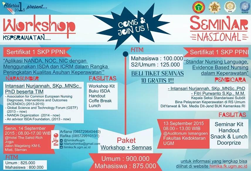 @ppnipusat Workshop &amp; Semnas Keperawatan
Info :
himika.fk.ugm.ac.id/hilarius
Fani(085729640440)
Rafika(085729910131)